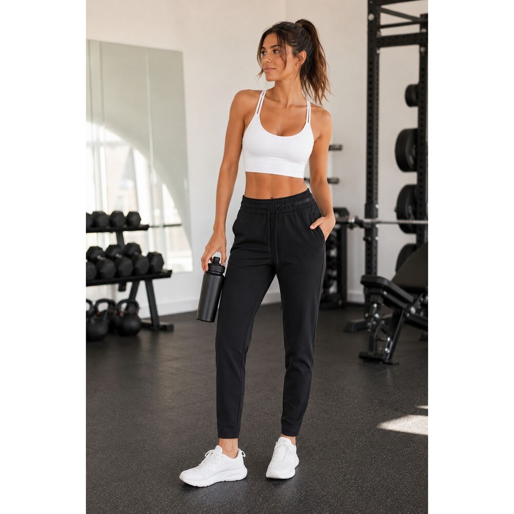 LULULEMON Keep Moving Pant 7/8 0 Black High Rise Pockets Pull On EUC B93